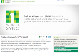 Screenshot Website: 1WorldSync