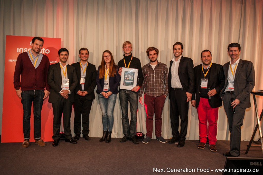 Die Teilnehmer des letzten E-Food Startup Pitches Foodloop, Uglyfruits und CptnCook